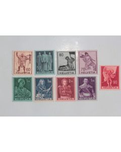 Timbres Suisse motifs historique 1941 neuf