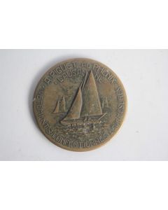 Miroir de poche publicitaire Piguet Vêtements Lausanne Suisse Voilier