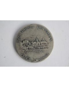 Miroir de poche publicitaire Beck Frères Caoutchoucs Lausanne Suisse