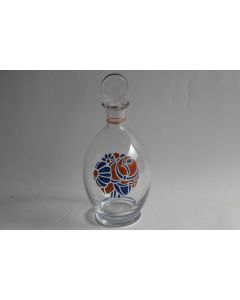 BACCARAT Carafe émaillée Jean Luce Georges CHEVALIER Art Déco