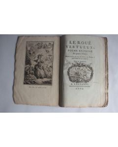 Le Roué vertueux Poëme en prose Coquelet de Chaussepierre Lausanne 1770