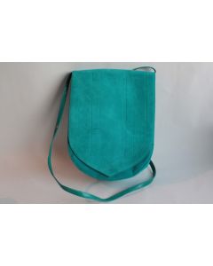 CHARLES JOURDAN Sac à main daim turquoise vintage