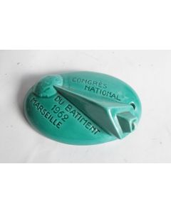 Presse papier céramique Congrès National du bâtiment 1962 Marseille