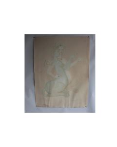 Leonor FINI Lithographie originale Deux sphinges Épreuve d'artiste