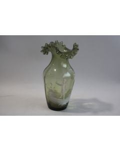 Vase verre émaillé Mary Gregory