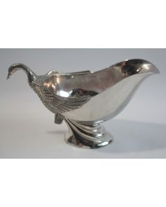 SILEA Saucière Cygne métal argenté