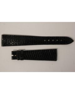Bracelet montre Universal Genève lézard noir 17 mm