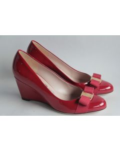 Escarpins compensés Salvatore FERRAGAMO Flo rouge T37,5