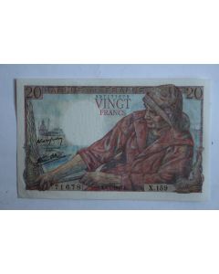 Billet 20 Francs pêcheur type 1942 France 09-01-1947