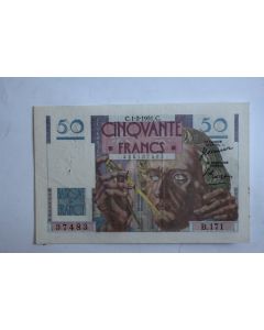 Billet 50 Francs Le Verrier type 1946 France 01-02-1951