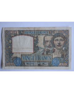 Billet 20 Francs science et travail type 1940 France 11-06-1941