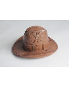 Encrier bois sculpté Chapeau Mont Pelerin Art populaire Suisse Forêt Noire