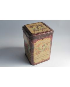Boîte café tôle lithographiée au coq gaulois François Prève