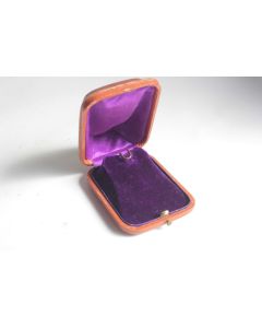 Écrin à bijoux cuir brun XIXe siècle