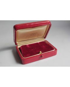 LOMBARD Écrin pour bijoux cuir rouge
