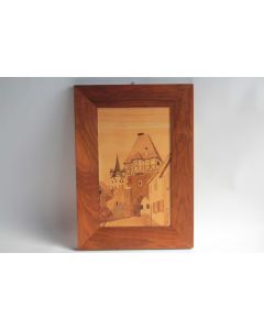 Tableau marqueterie bois F. BECK Châtenois Alsace