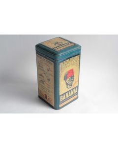 Boîte chocolat cacao tôle lithographiée BANANIA bleue Riz
