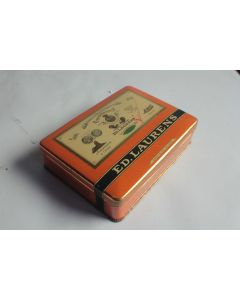 Boîte à cigarettes tôle lithographiée ED. LAURENS Orange Khédive Suisse