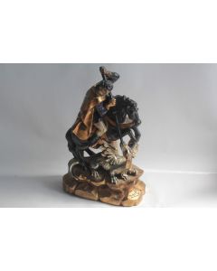 Sculpture Saint George terrassant le dragon Valls
