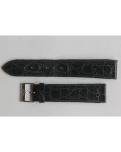 BREITLING Bracelet pour montre croco gris foncé 18 mm + Boucle