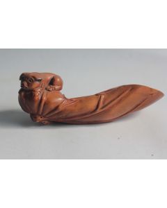 Netsuke Katabori bois Chien Japon