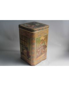 Boîte tôle imprimée Confiserie Henri Rossier Lausanne Suisse