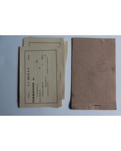 Lot de feuilles de permission du 403e et 405e régiment du R.A.A