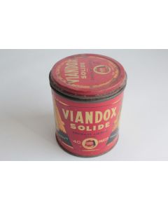 Boîte tôle lithographiée bouillon Viandox solide