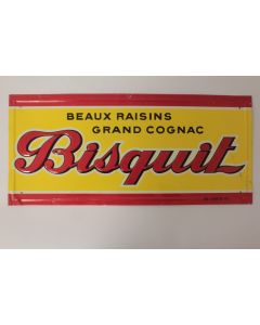 Plaque publicitaire Bisquit Grand cognac 1950