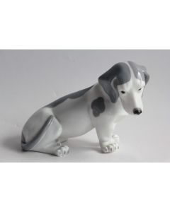 Chien Teckel porcelaine Metzler & Ortloff Ilmenau Allemagne
