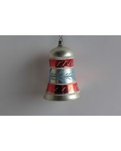 Ancienne Décoration Noël verre Grande Cloche