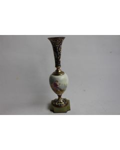 Vase émaux de Limoges et porcelaine peinte Napoléon III