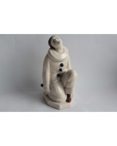 Pierrot céramique craquelée Évolution Art déco