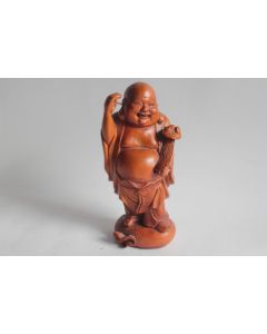 Bouddha rieur bois sculpté