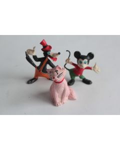 DISNEY anciennes figurines Little bad wolf Mickey Aristochat