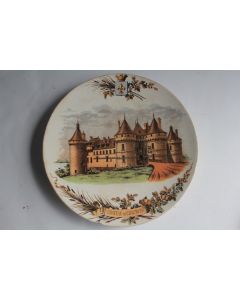 Assiette faïence Sarreguemines Château de Chaumont