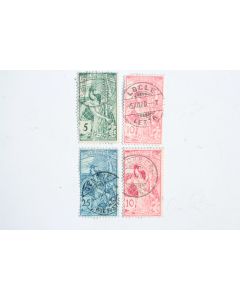 Timbres Suisse Jubile 25 ans de l'union Postale 1900