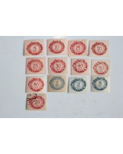 Timbres Liechtenstein timbres taxe chiffres dans un ovale 1920
