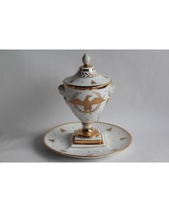 Pot couvert porcelaine style Empire