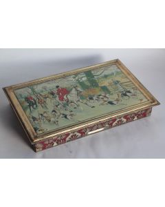 Boîte à biscuit tôle lithographiée Huntley Palmers Chasse Cecil Aldin