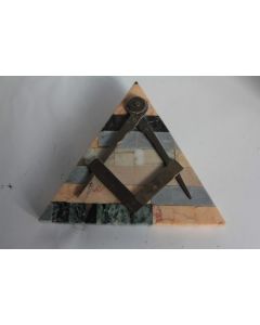 Pyramide Franc-maçon marbre Compas Équerre
