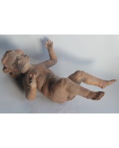 Grand Putto Chérubin en bois sculpté XVIIIe siècle 