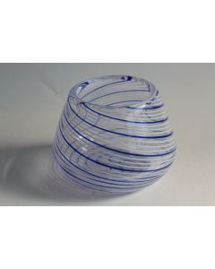 Vase verre soufflé filigrane Jari-Matti Solin Hippoglass Finlande