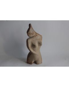 Sculpture terre cuite Torse Femme nue P Brun 98