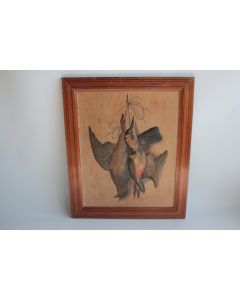 Tableau Chromolithographie nature morte gibier chasse