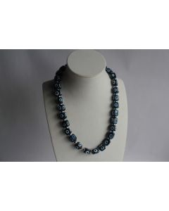 Collier vintage evil eye verre perles design