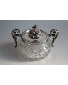 Ancien sucrier cristal taillé