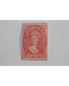 Timbre Colonie anglaise Tasmanie Victoria one penny 1857-1860 not used
