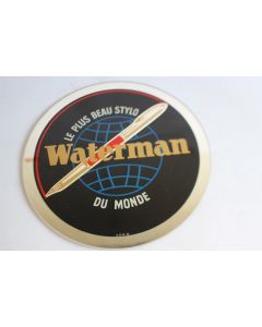 Plaque verre publicitaire Stylo Waterman