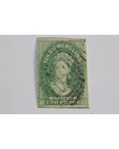 Timbre Colonie anglaise Tasmanie Victoria two pence 1857-1860